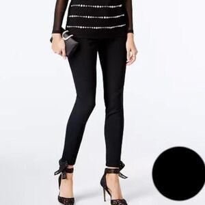 INC Petite Ponte Stretch Skinny Black Pants